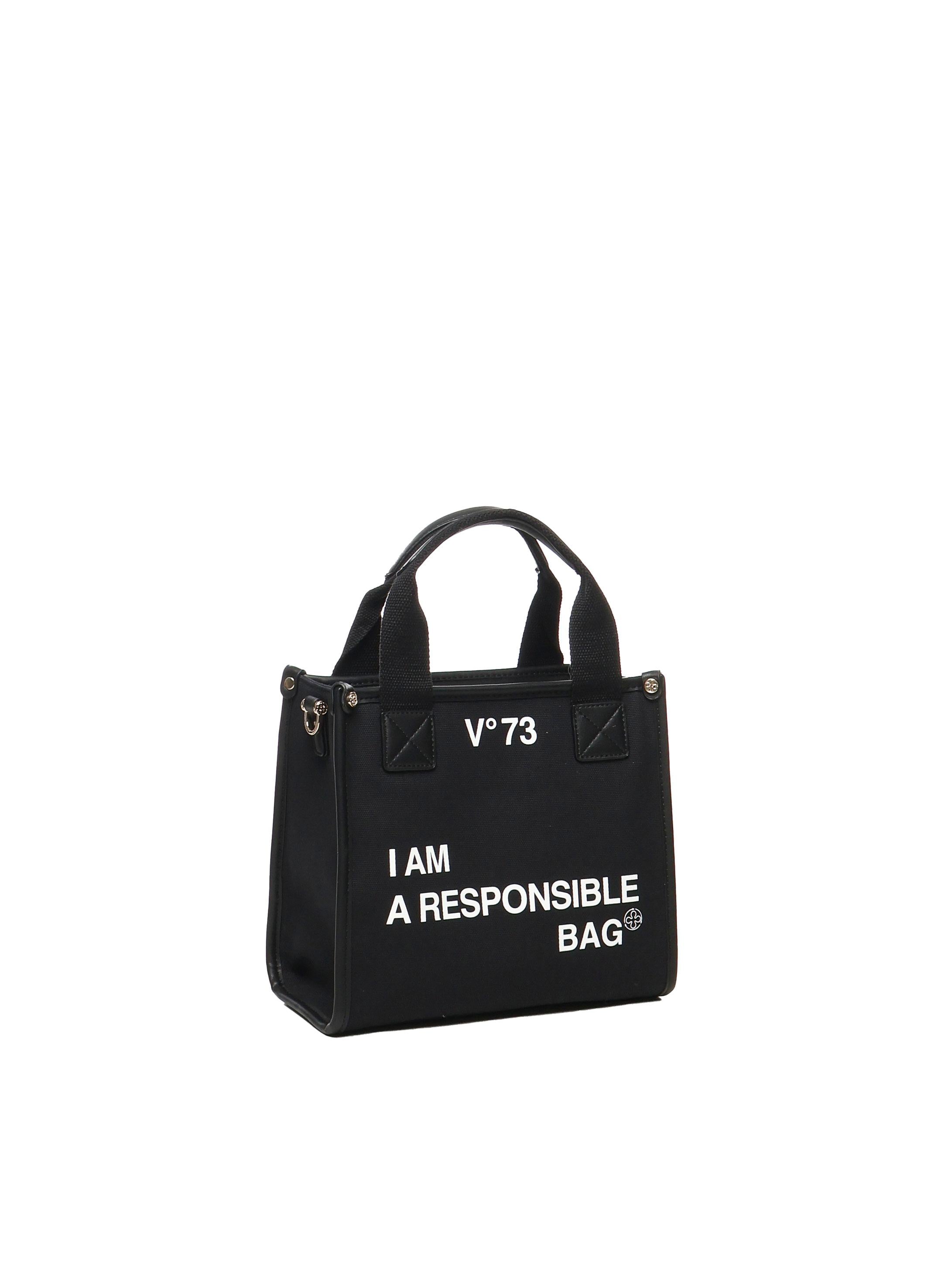 Borsa tote Responsability in canvas e ecopelle 73BS6AF02 RESPONSIBILITY BISNERO V° 73 