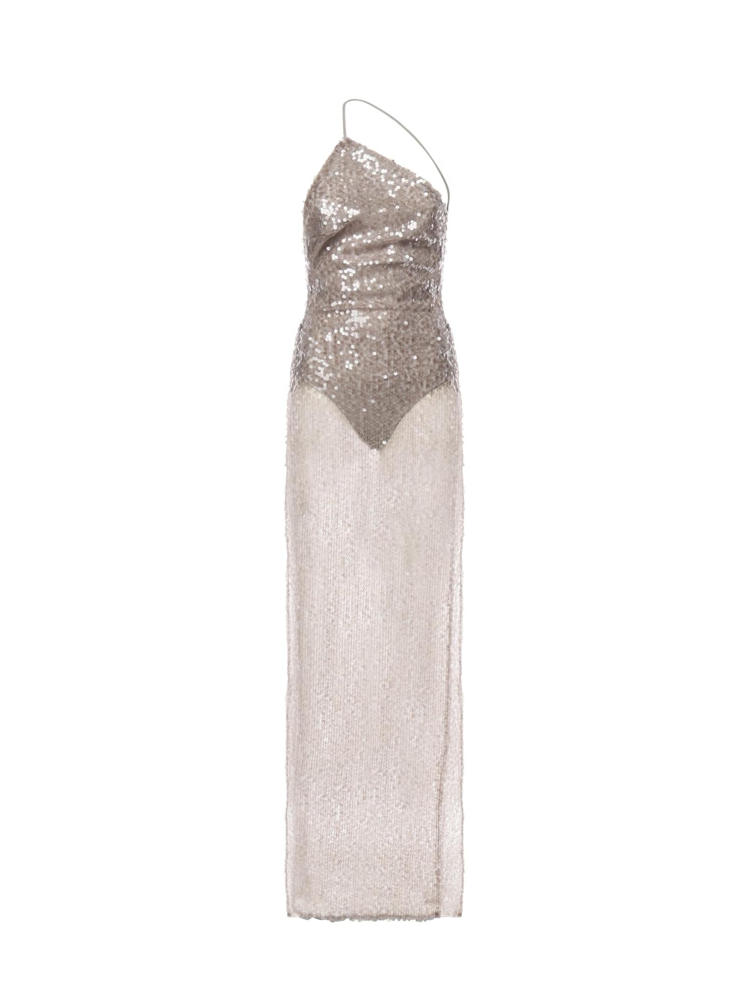 Abito lungo con paillettes TM180127A TJP186STEEL THE ANDAMANE 