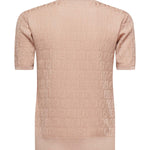 Maglia in cotone e viscosa FF jacquard FZXD57 AUZRF1SAU FENDI 