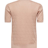 Maglia in cotone e viscosa FF jacquard FZXD57 AUZRF1SAU FENDI 
