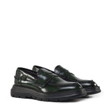 Mocassino Bryan in pelle BRYAN ABRASIVATOVERDE GIULIANO GALIANO 