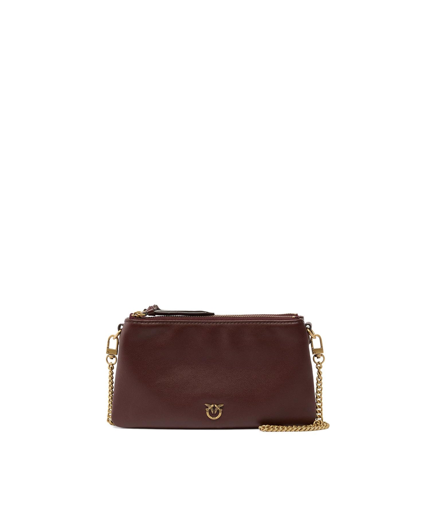 Borsa a tracolla Mini Double Bag in pelle 105359 A0QOR49Q PINKO 