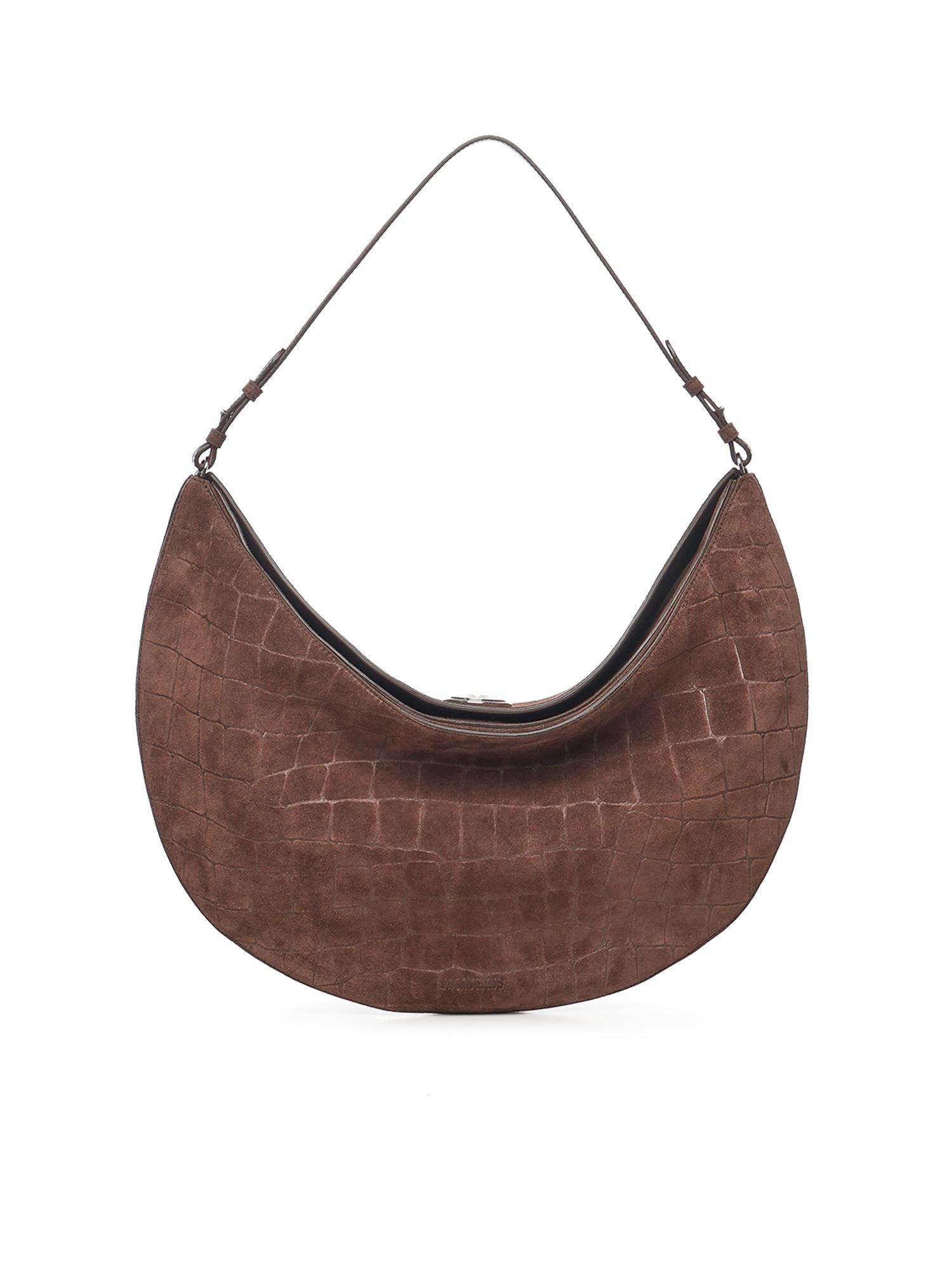 Borsa a spalla "Le Calisso Rond" in pelle scamosciata 25HBAW00437AC07A09 880 JACQUEMUS 