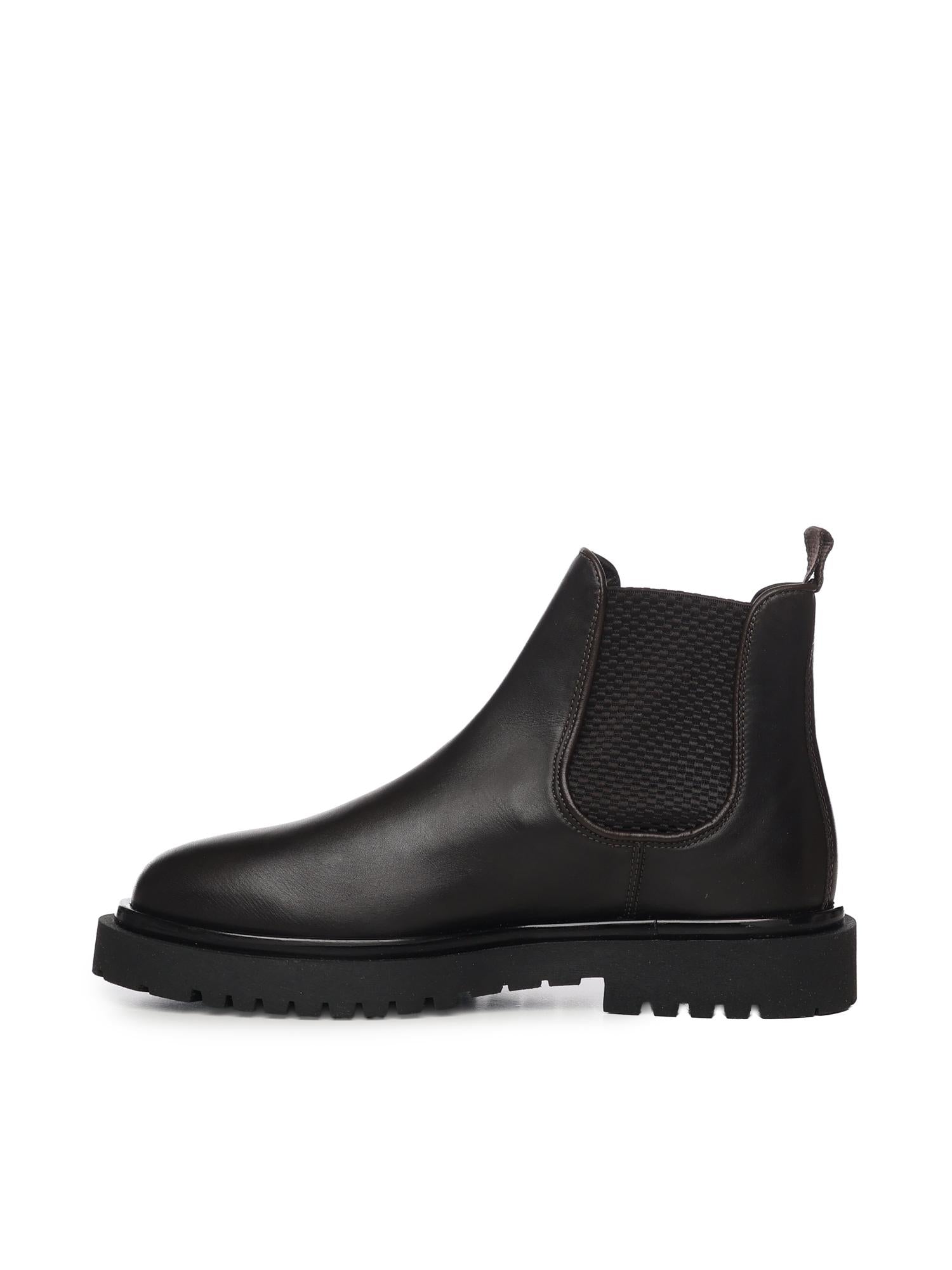 Stivaletti Chelsea in pelle 23075 MORO ANTICA CUOIERIA 
