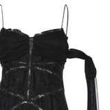 Abito Rita in seta e pizzo CD3447 BLACK FOR LOVE & LEMONS 