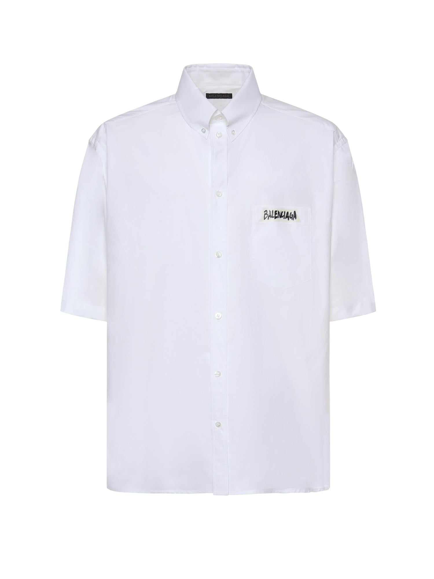 Camicia Masking Tape in popeline di cotone 857810 TRM289000 BALENCIAGA 