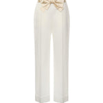 Pantaloni in cotone e lino con fiocco 7B3RB6F4 8T1A03 VALENTINO GARAVANI 
