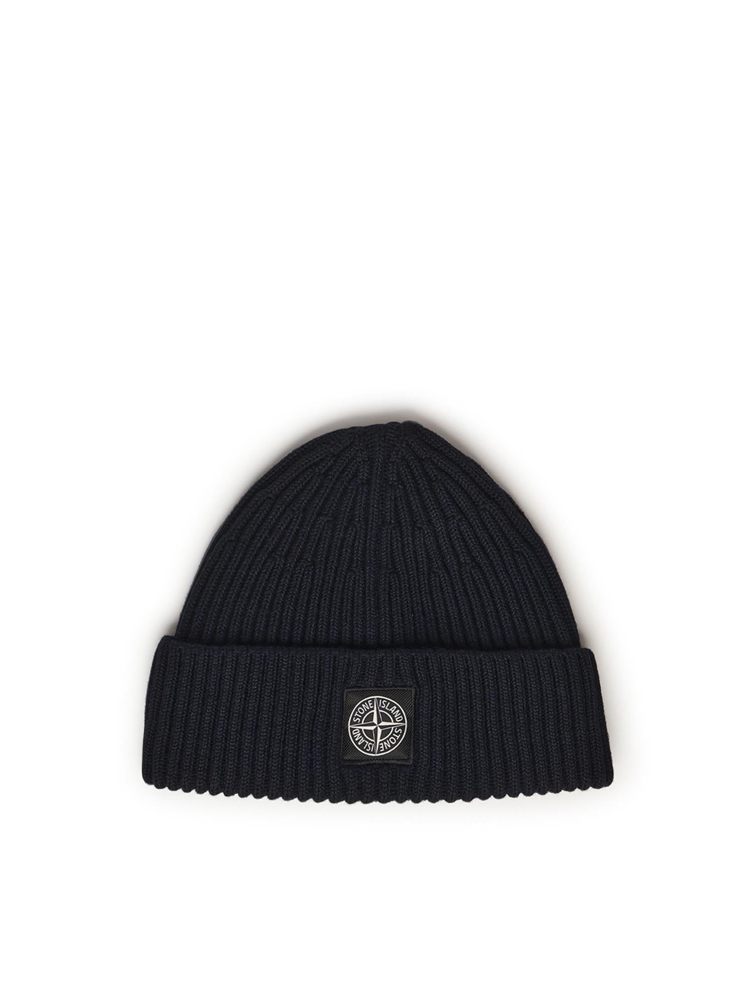 Beanie con patch logo Compass K2S15N100002 S00C3V0020 STONE ISLAND 