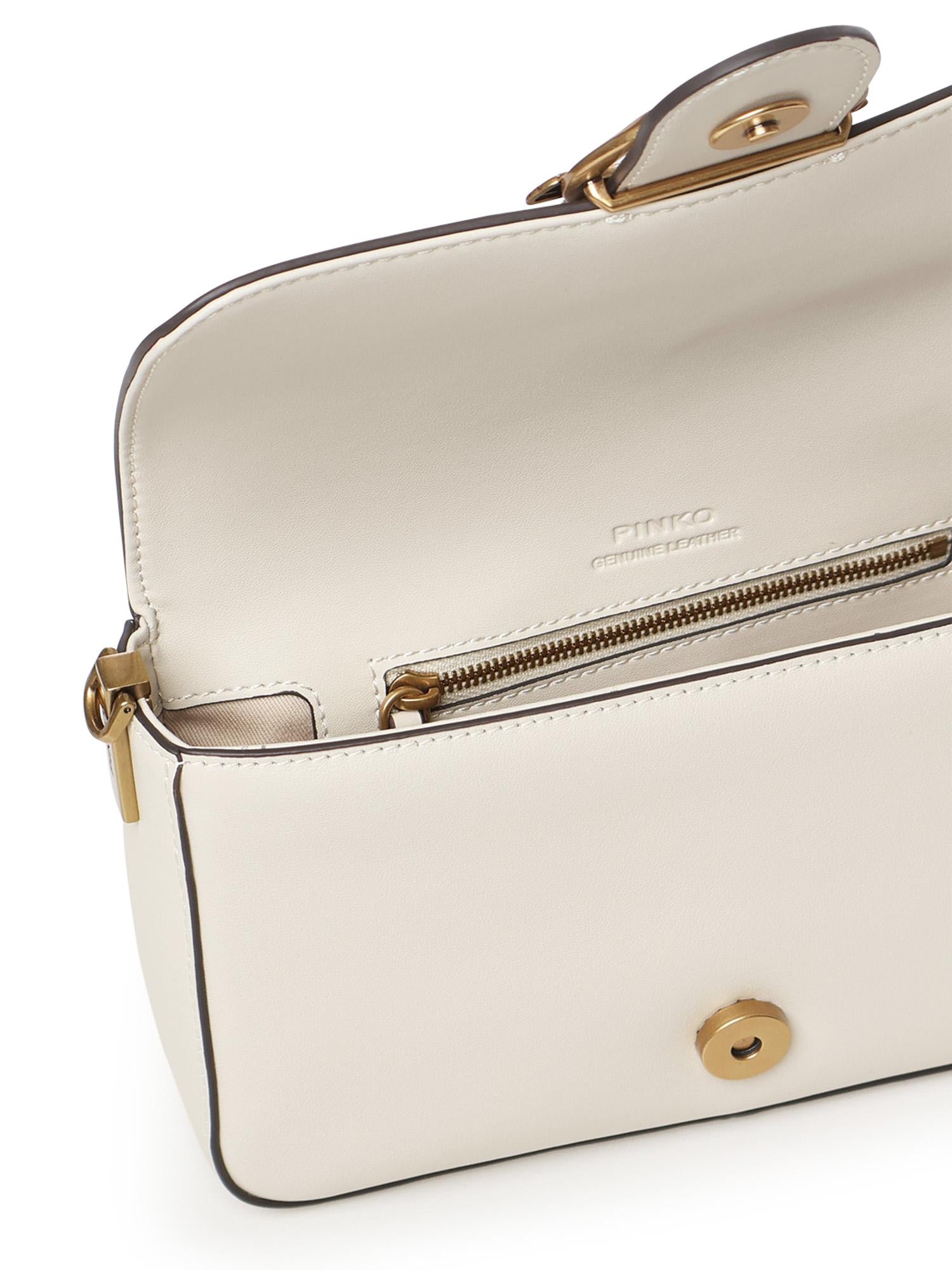 Borsa a spalla piccola Mini Love Bag Slouchy in pelle 105824 A0QOZ14Q PINKO 