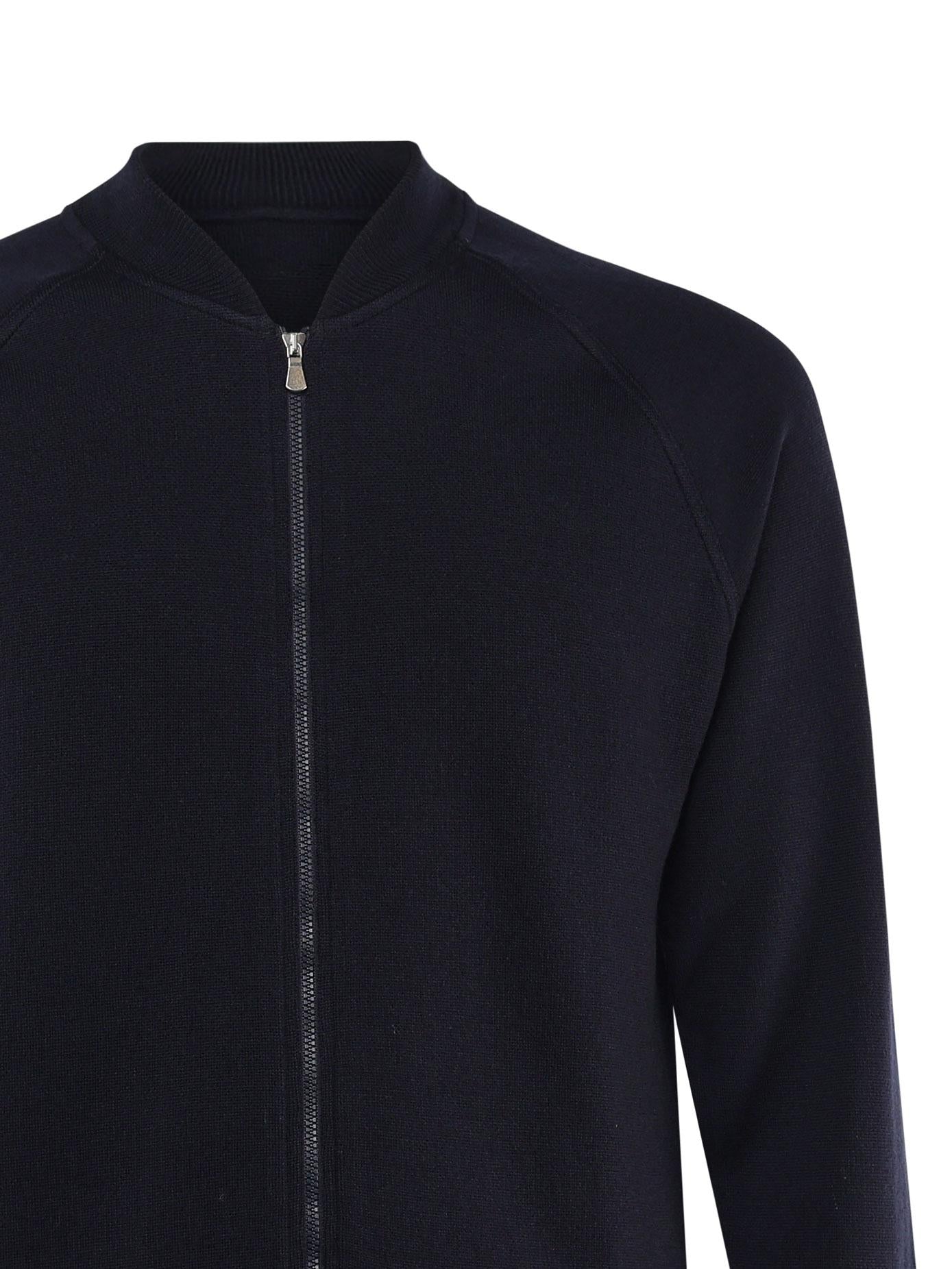 Felpa con zip in lana<BR/> 14803 57133598 GALIANO 