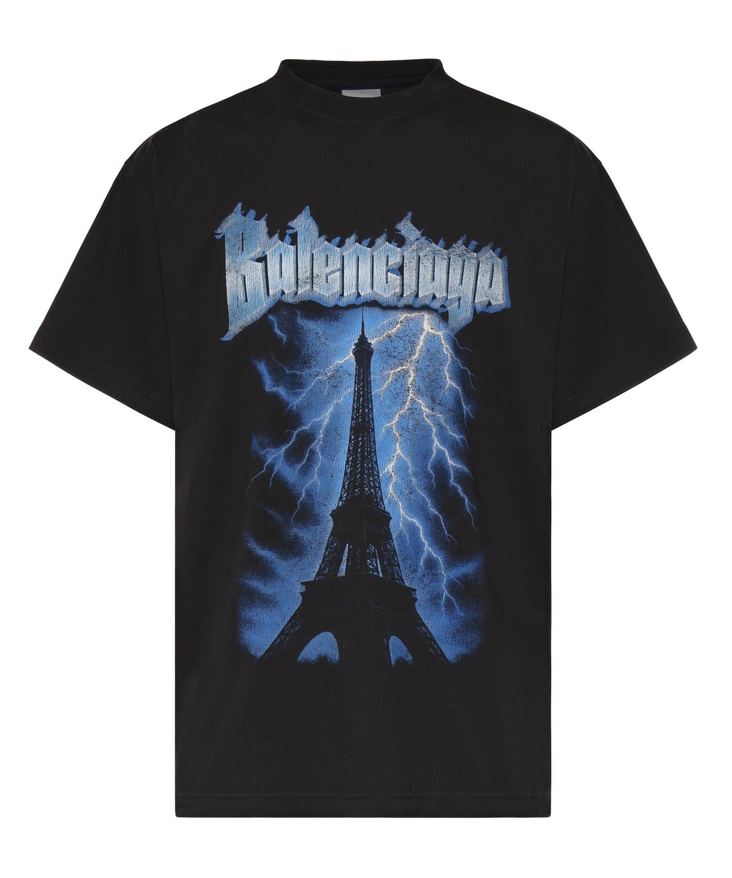 T-Shirt Paris Thunderstorm in jersey dry 850345 TUVE71000 BALENCIAGA 
