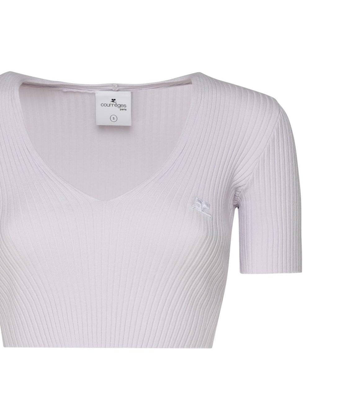 Crop top in cotone 224MPU164FI0001 -0077 COURREGES 