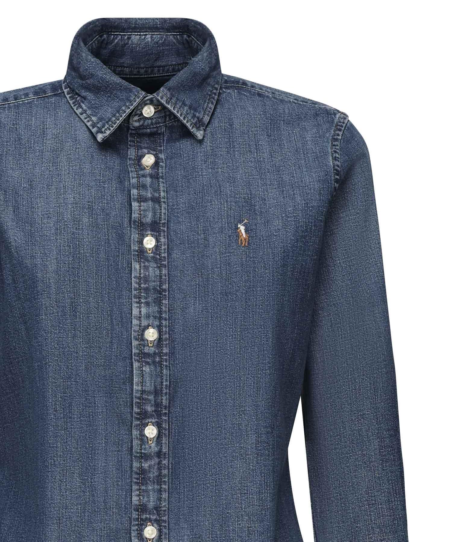 Camicia in denim con logo 211969458 001 POLO RALPH LAUREN 