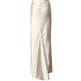 Gonna lunga in raso T170351A TNP229IVORY THE ANDAMANE 