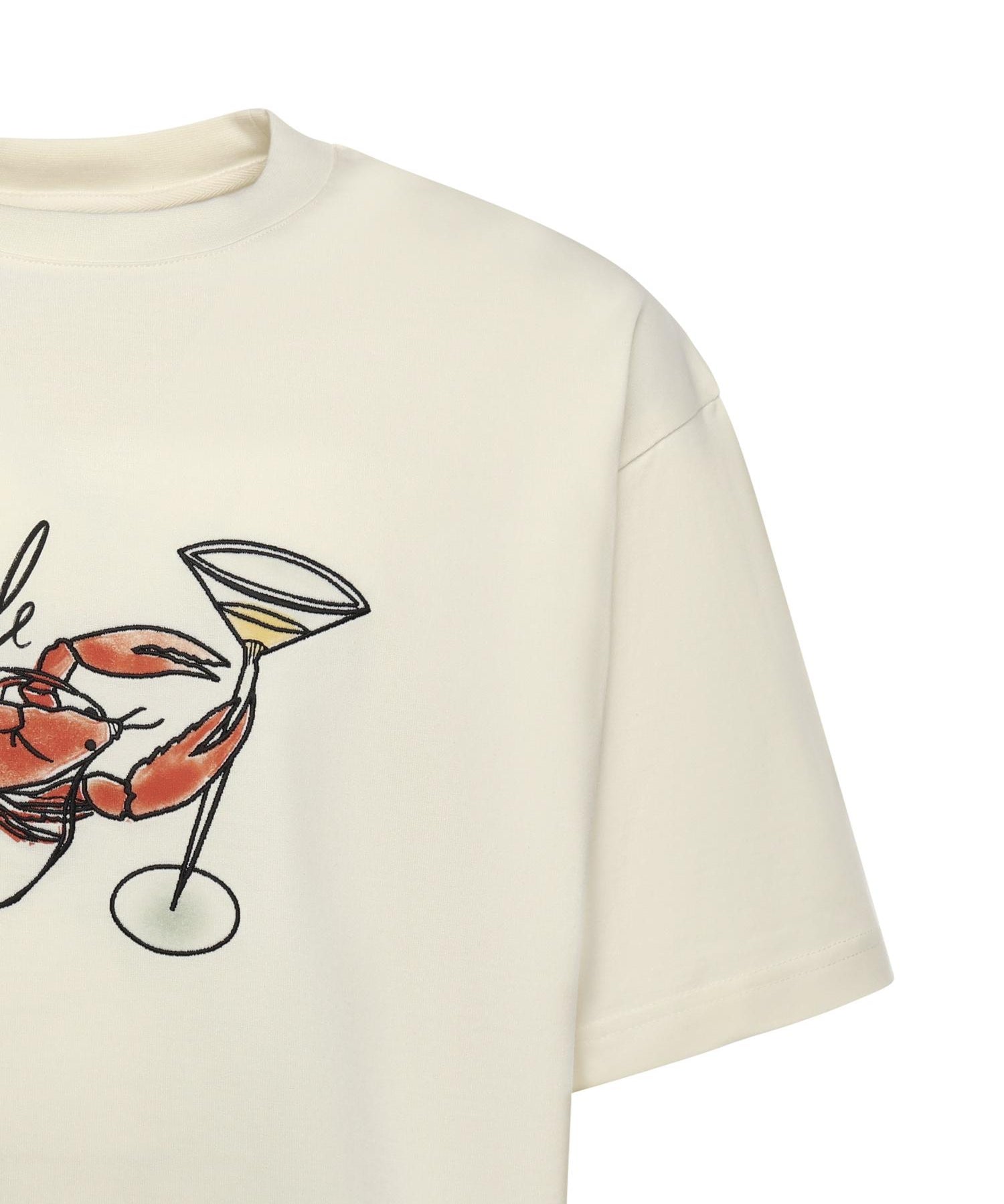 T-shirt "Le T-shirt Homard" in cotone ITS277CO195 OW Drôle de Monsieur 
