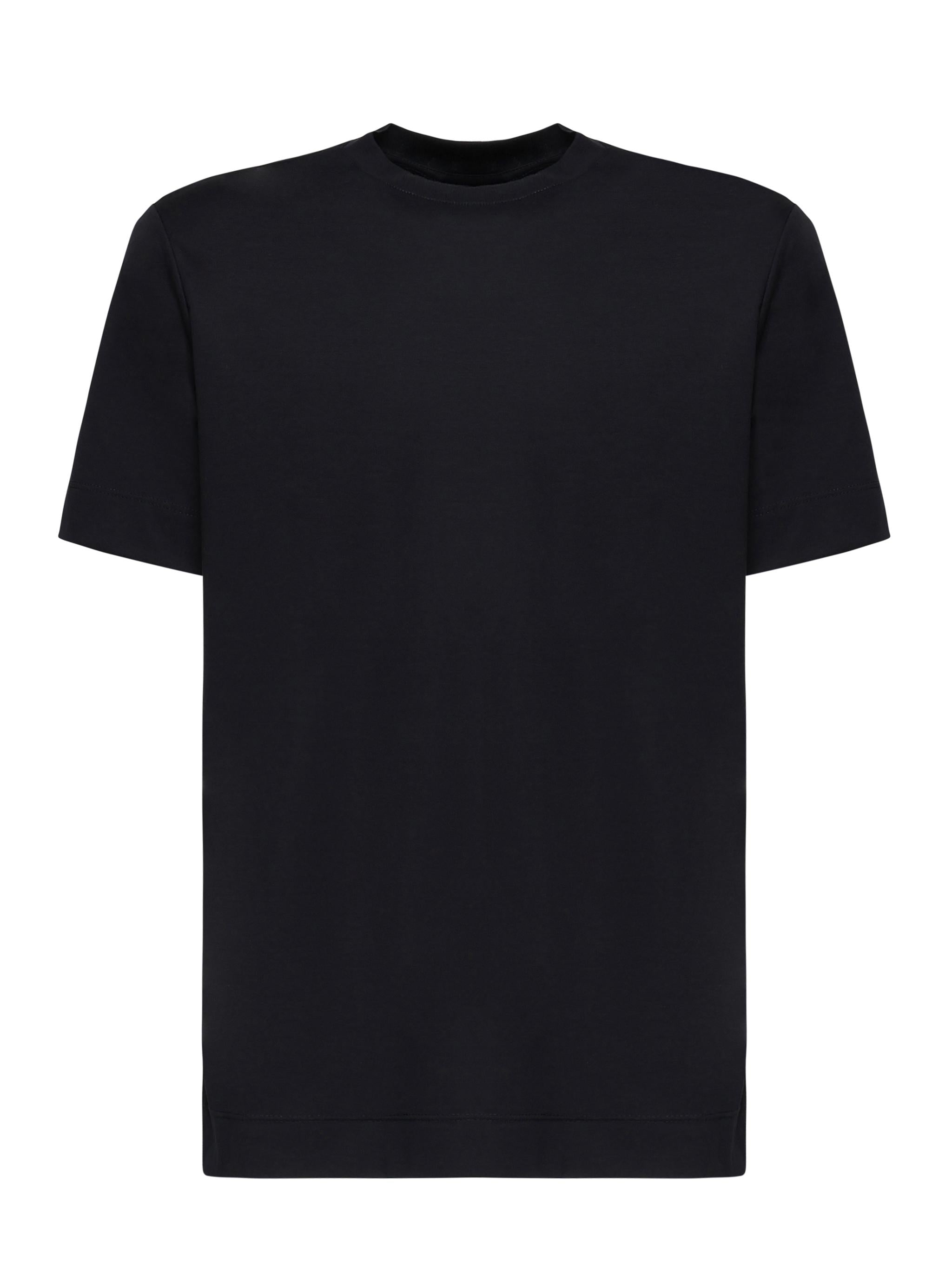 T-shirt girocollo in cotone AIGUE -BLU GIULIANO GALIANO 