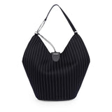 Borsa Big hobo in fresco di lana gessato WB321 ES0080D999 DONDUP 