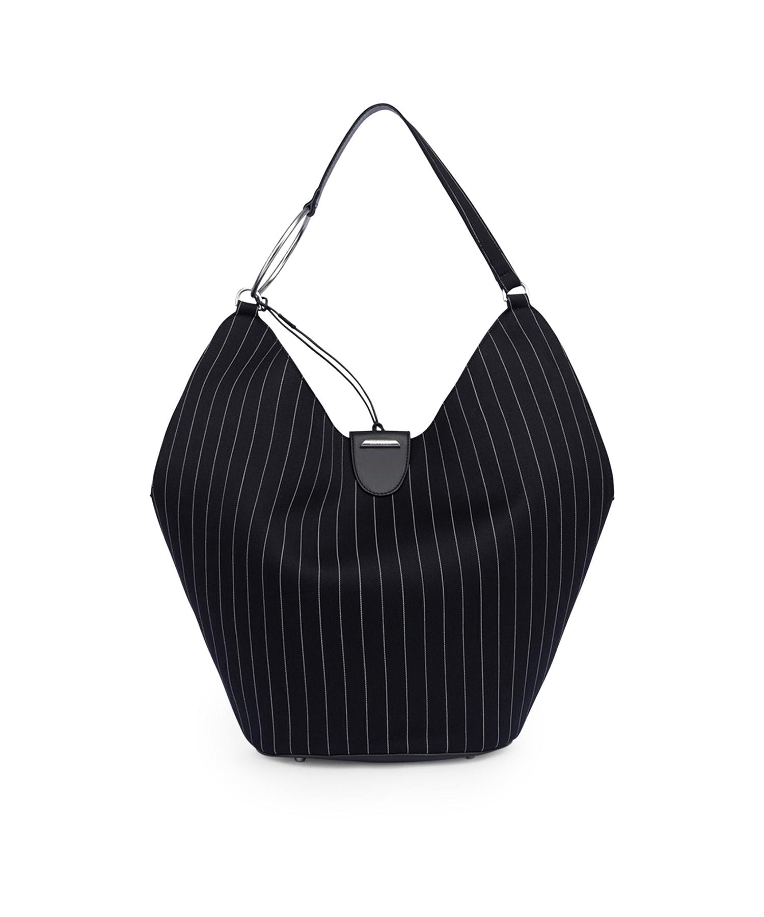 Borsa Big hobo in fresco di lana gessato WB321 ES0080D999 DONDUP 