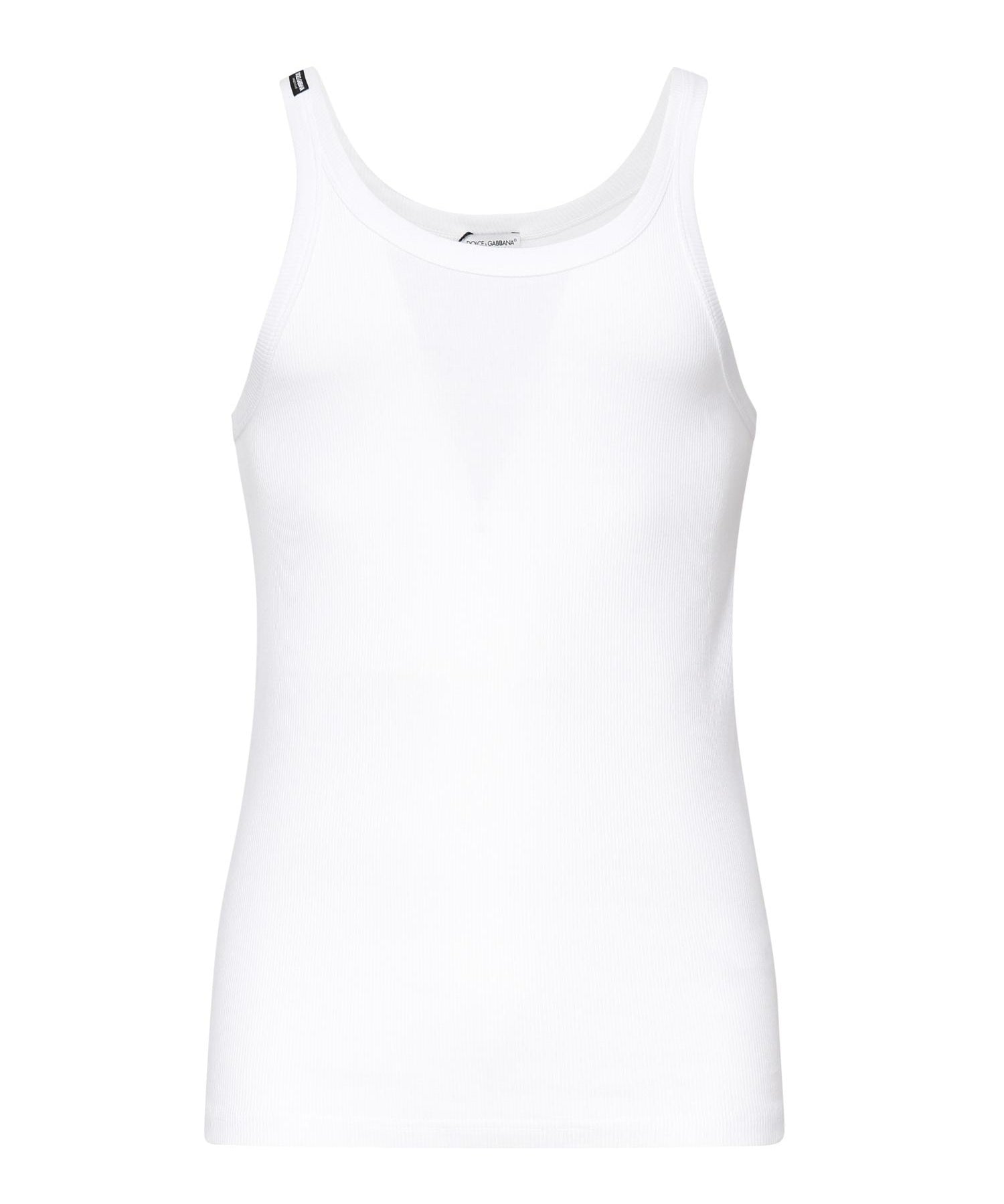 Canotta 'Marcello' a costine<BR/> M8C19J ONN96W0800 DOLCE & GABBANA 