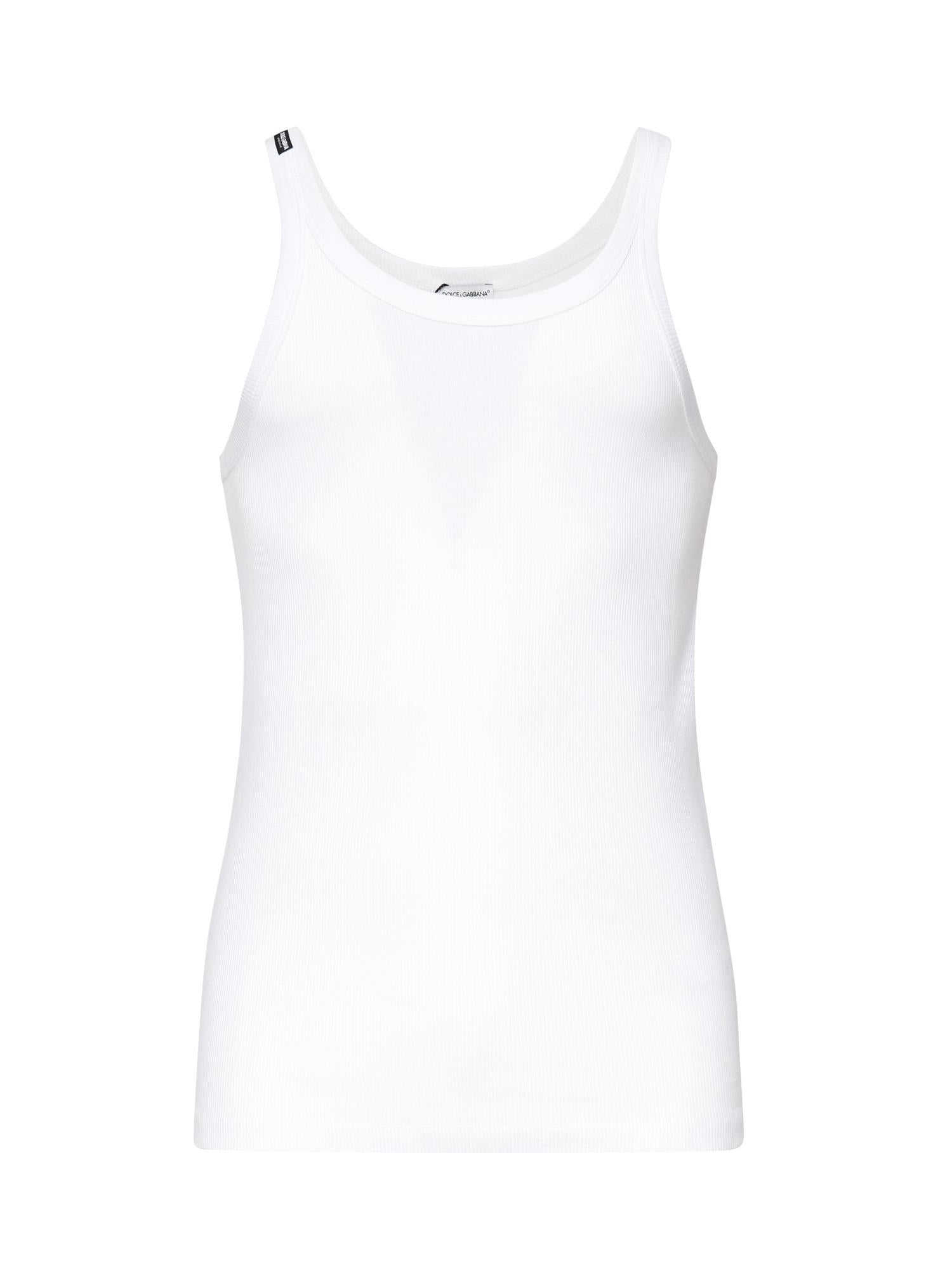 Canotta 'Marcello' a costine<BR/> M8C19J ONN96W0800 DOLCE & GABBANA 