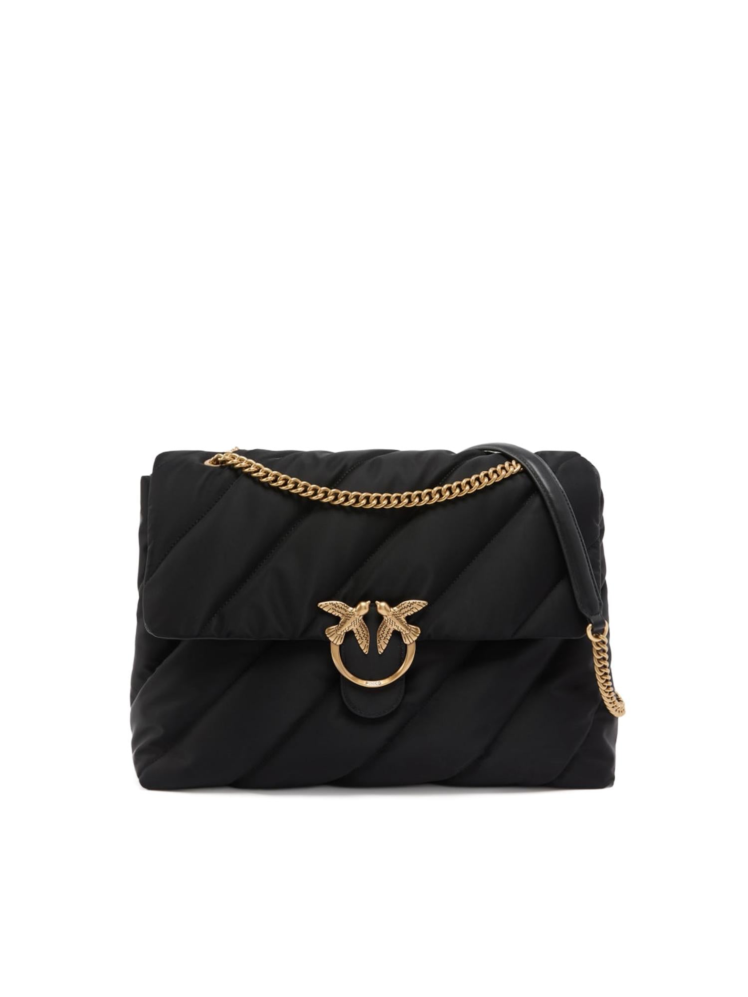 Borsa a tracolla maxi Extra Love Bag Puff in nylon 103347 A358Z99Q PINKO 