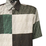 Camicia in lino FF Patchwork FS0795 AU73F1RFY FENDI 
