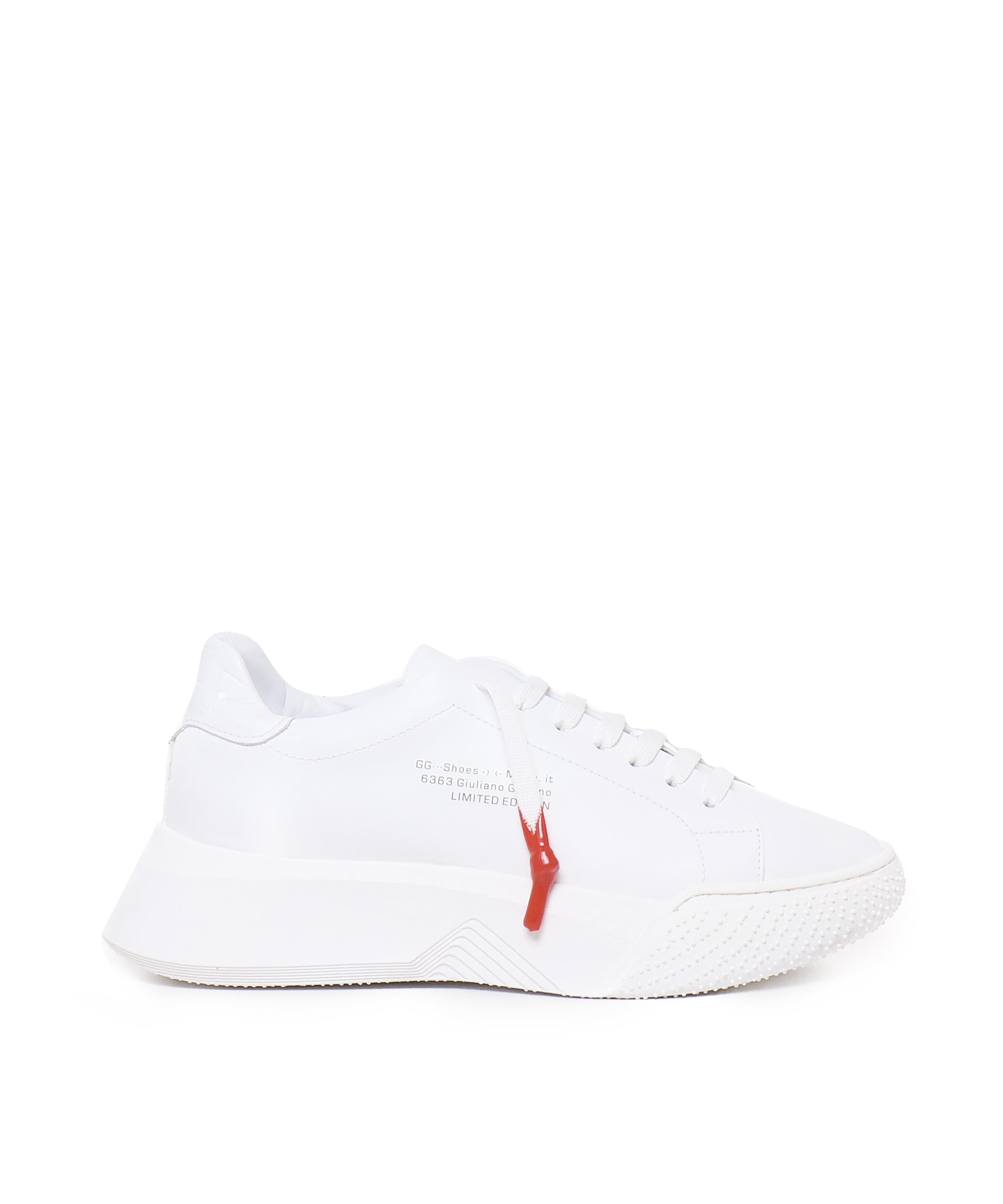 Sneakers Nemesis in nappa con lacci cerati NEMESIS2 NAPPAWHITE GIULIANO GALIANO 