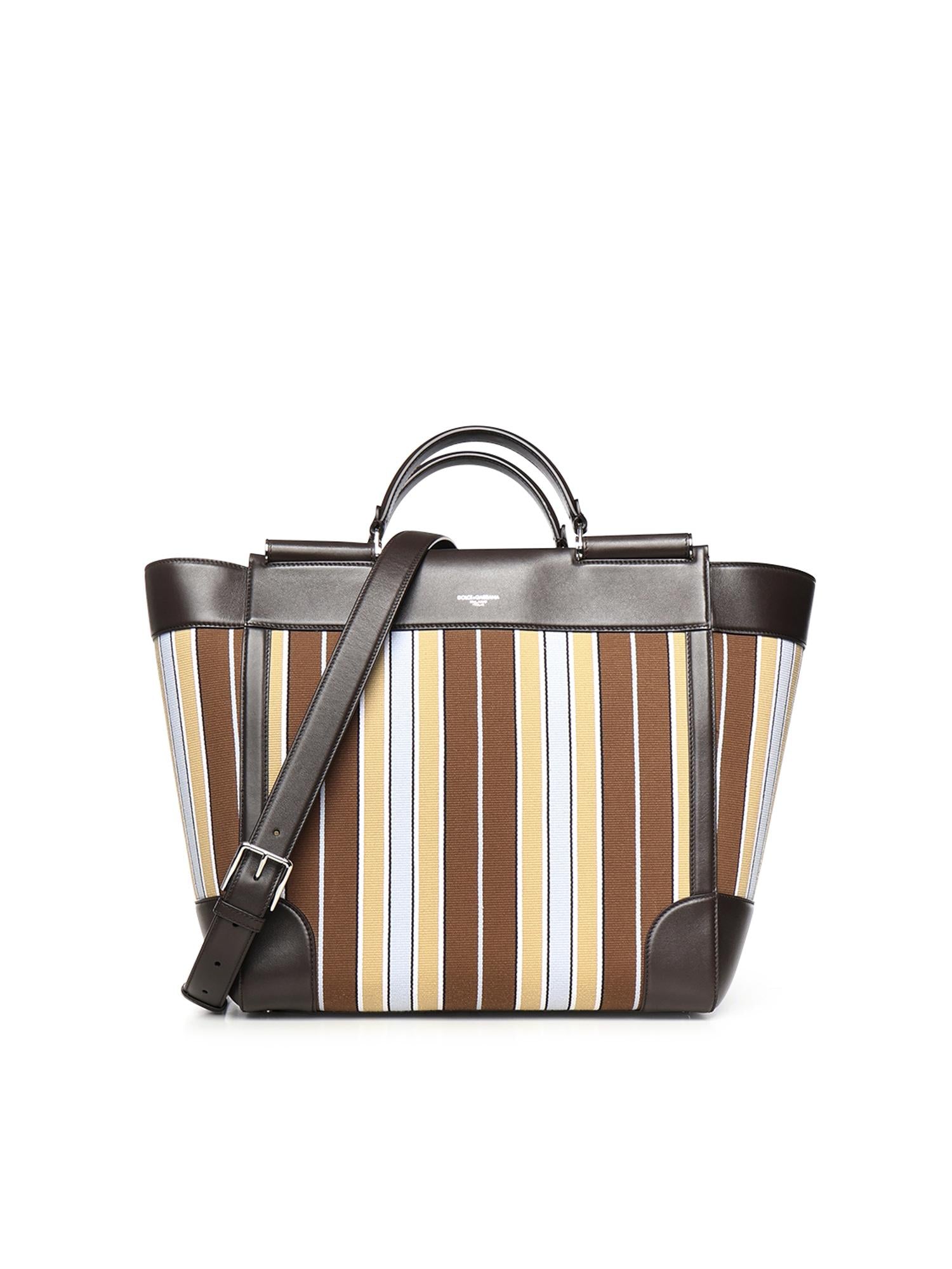 Borsa a mano Sicily in tessuto jacquard a righe BM2448 B03798S739 DOLCE & GABBANA 