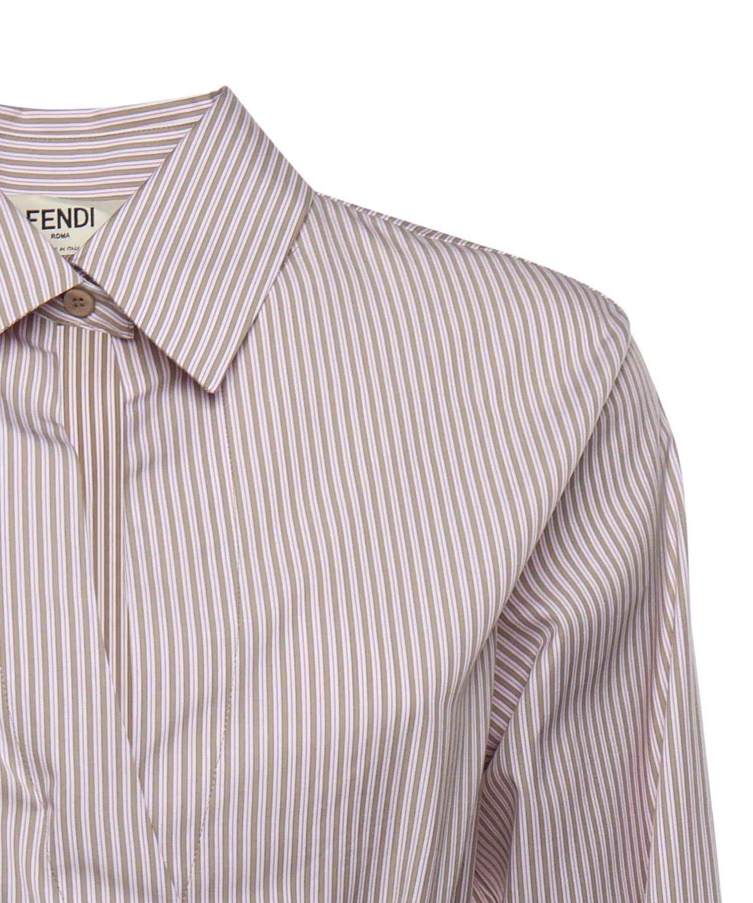 Abito midi chemisier a righe FDD515 AVJXF1UKB FENDI 