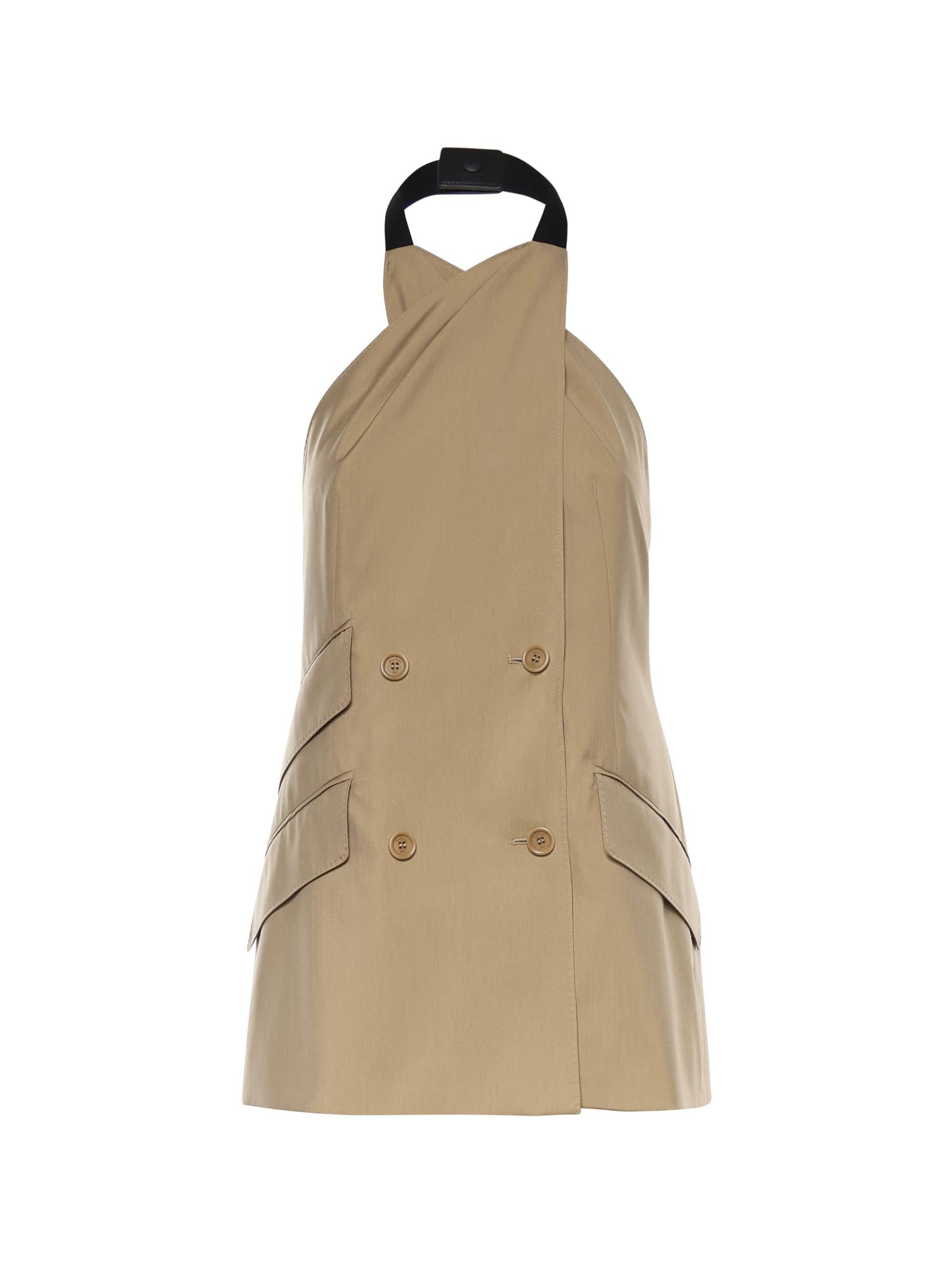 Giacca smanicata in popeline di lana e seta 2611281143600 007 MAX MARA 