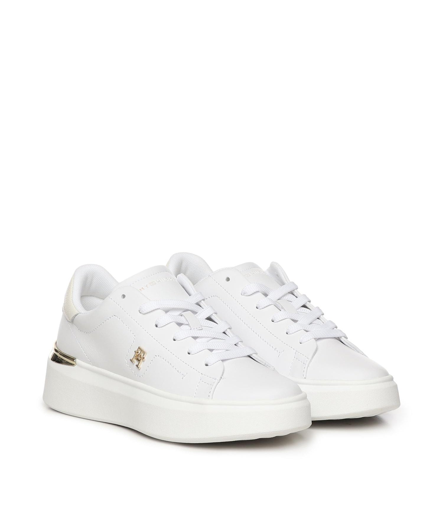 Sneakers in pelle con monogramma FW0FW08631 YBS TOMMY HILFIGER 
