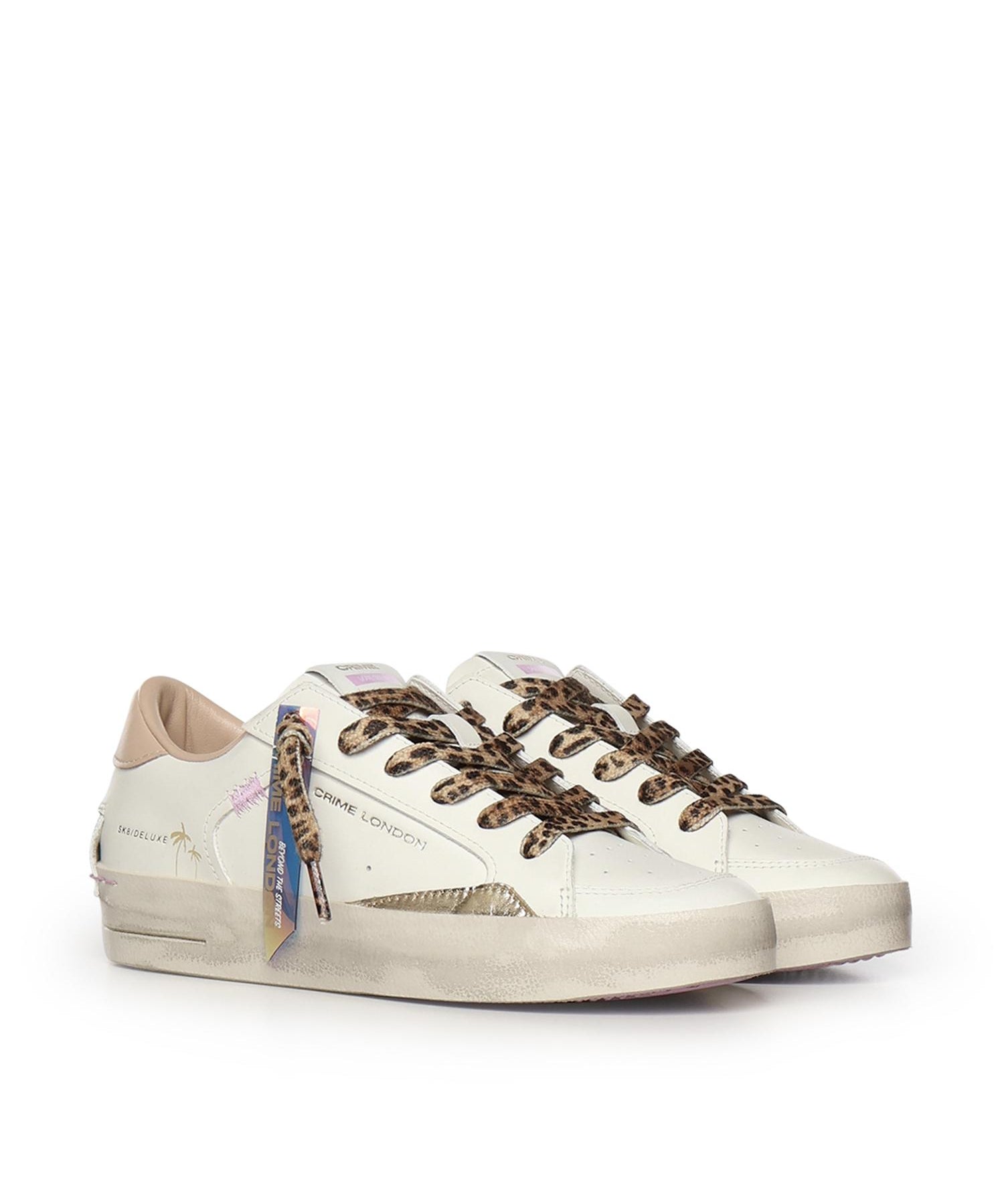 Sneaker Sk8 Deluxe in pelle 29101PP8B WHITE CRIME LONDON 