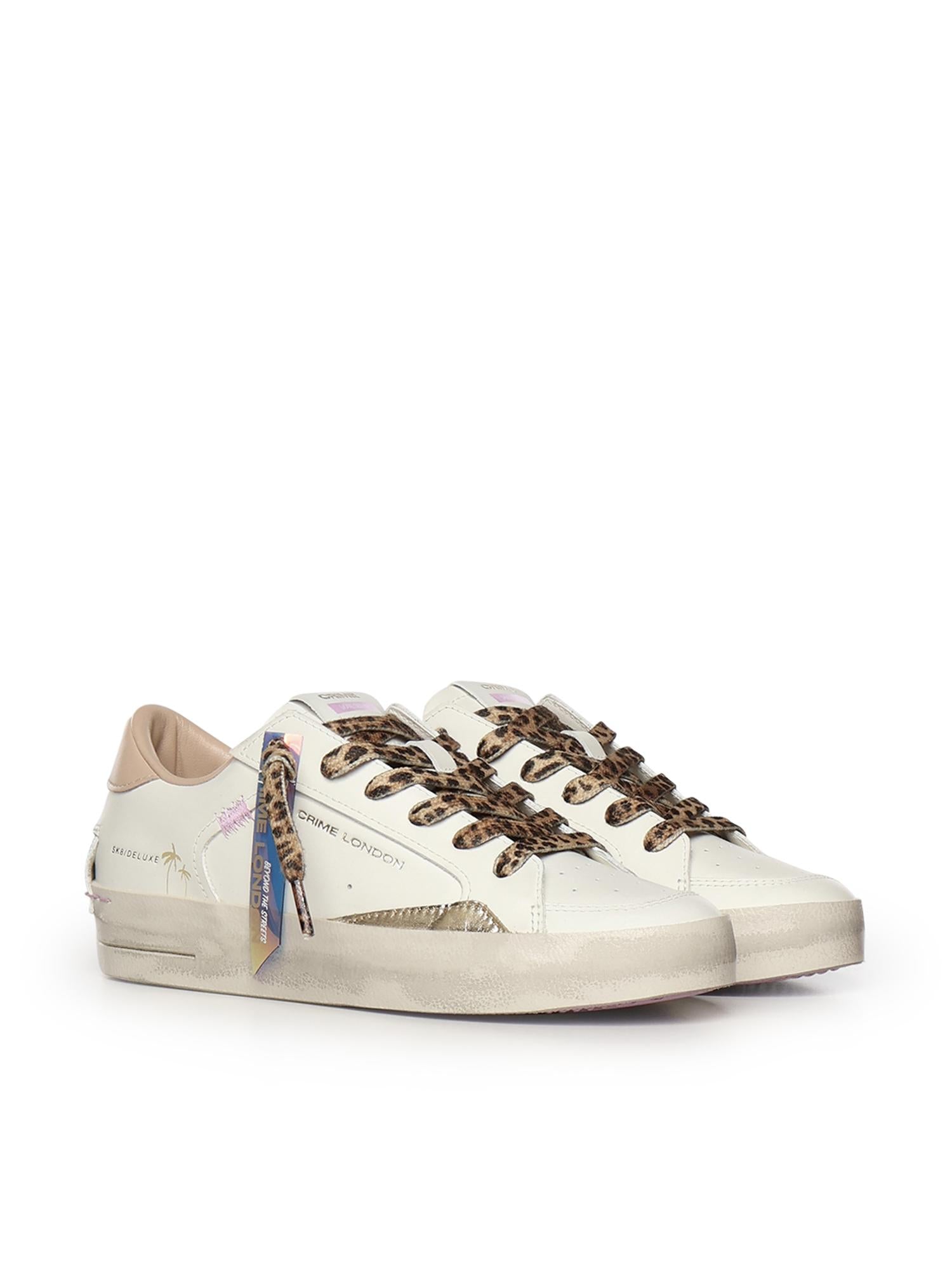 Sneaker Sk8 Deluxe in pelle 29101PP8B WHITE CRIME LONDON 