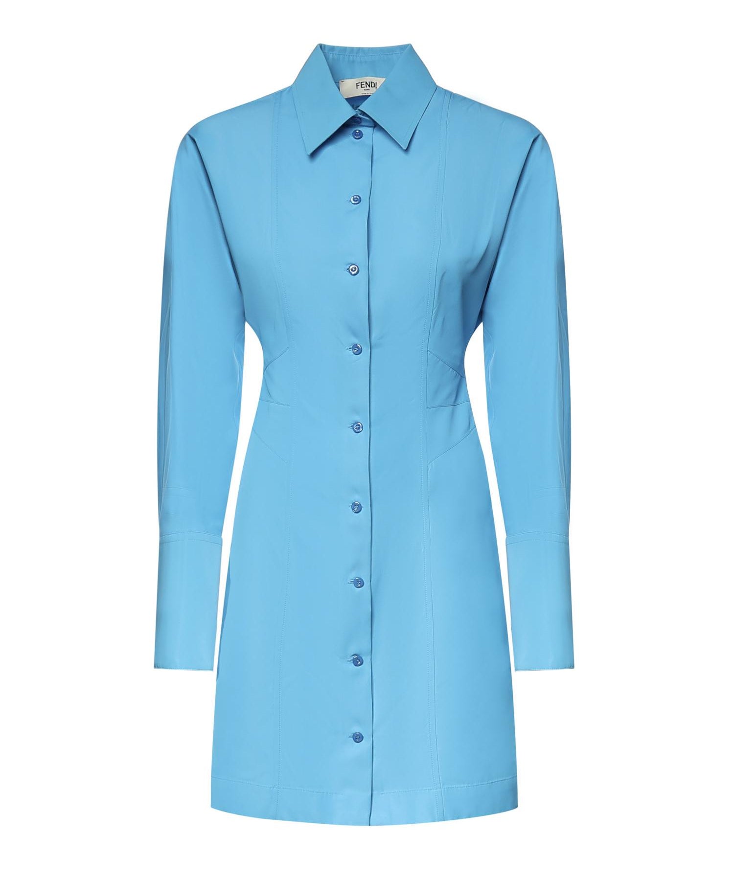 Abito chemisier in viscosa tecnica FDD537 AW9BF1W0L FENDI 