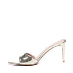Mule Alixia in pelle specchio<BR/> ALIXIA80 SPECCHIOPLATINO GIULIANO GALIANO 