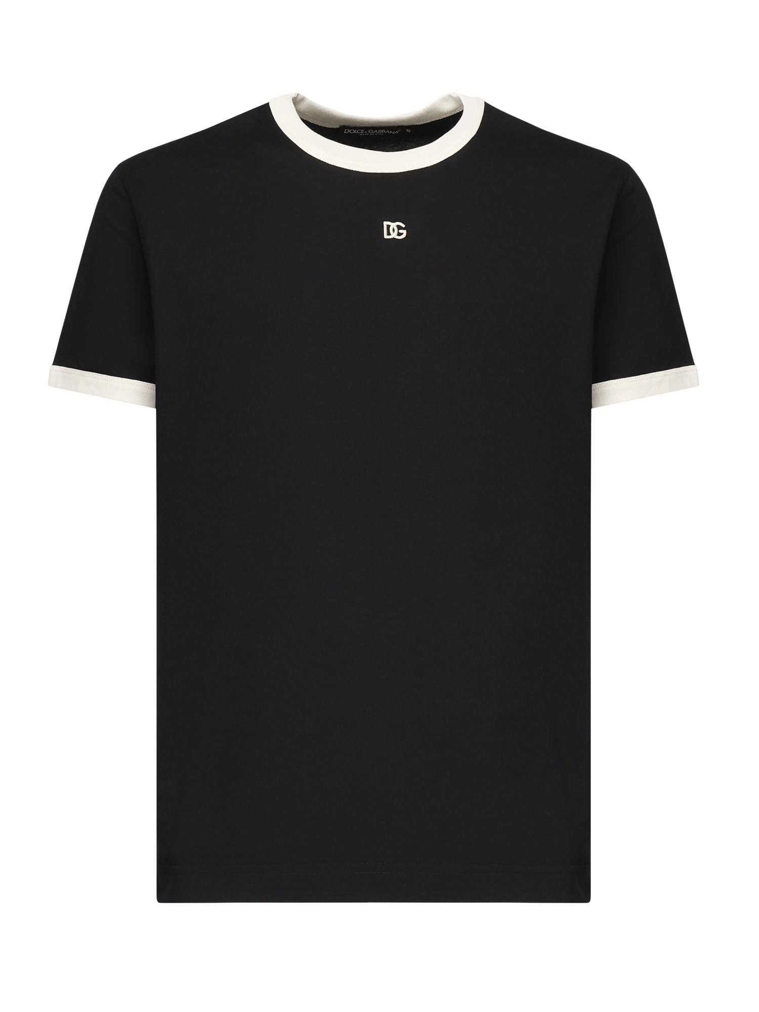 T-shirt in cotone con logo G8PV1Z G7PJ4N0000 DOLCE & GABBANA 