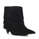 Stivale Jayla in pelle scamosciata con frange 40F5JYME5S 001 MICHAEL MICHAEL KORS 