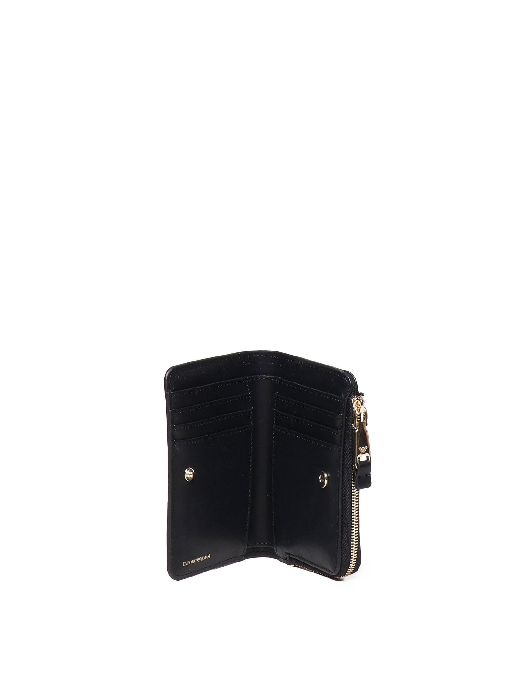 Portafoglio zip around in tessuto con logo jacquard EW000369 AF11951FC033 EMPORIO ARMANI 