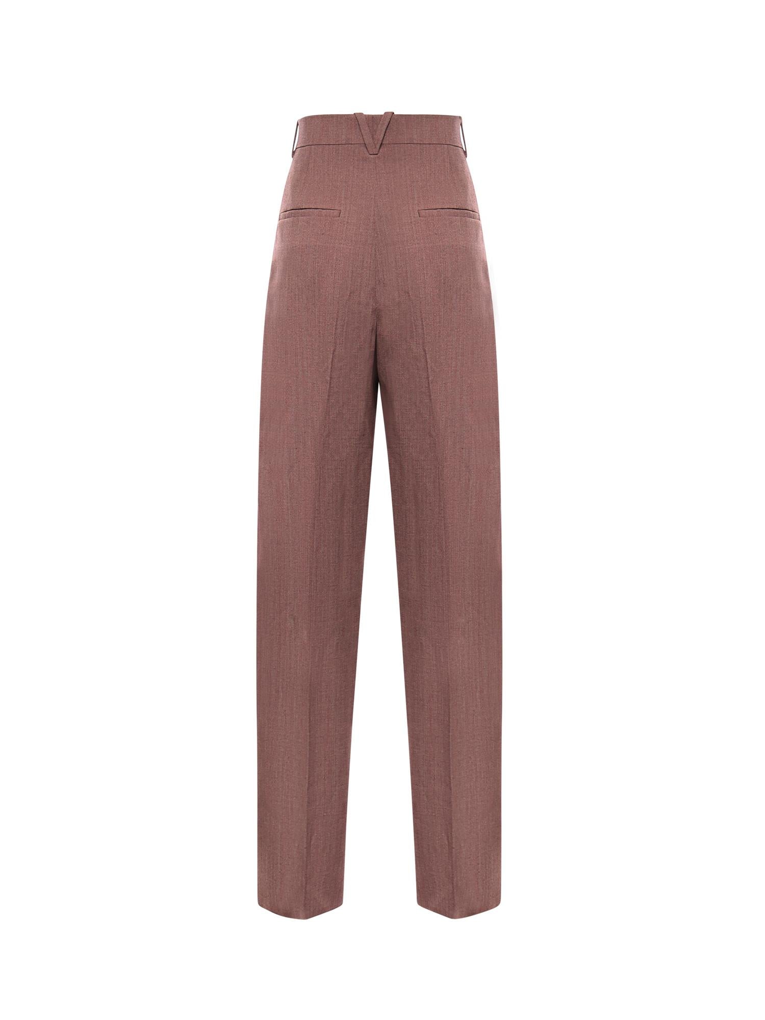Pantaloni in lana e lino 856110 V6DL05117 BOTTEGA VENETA 