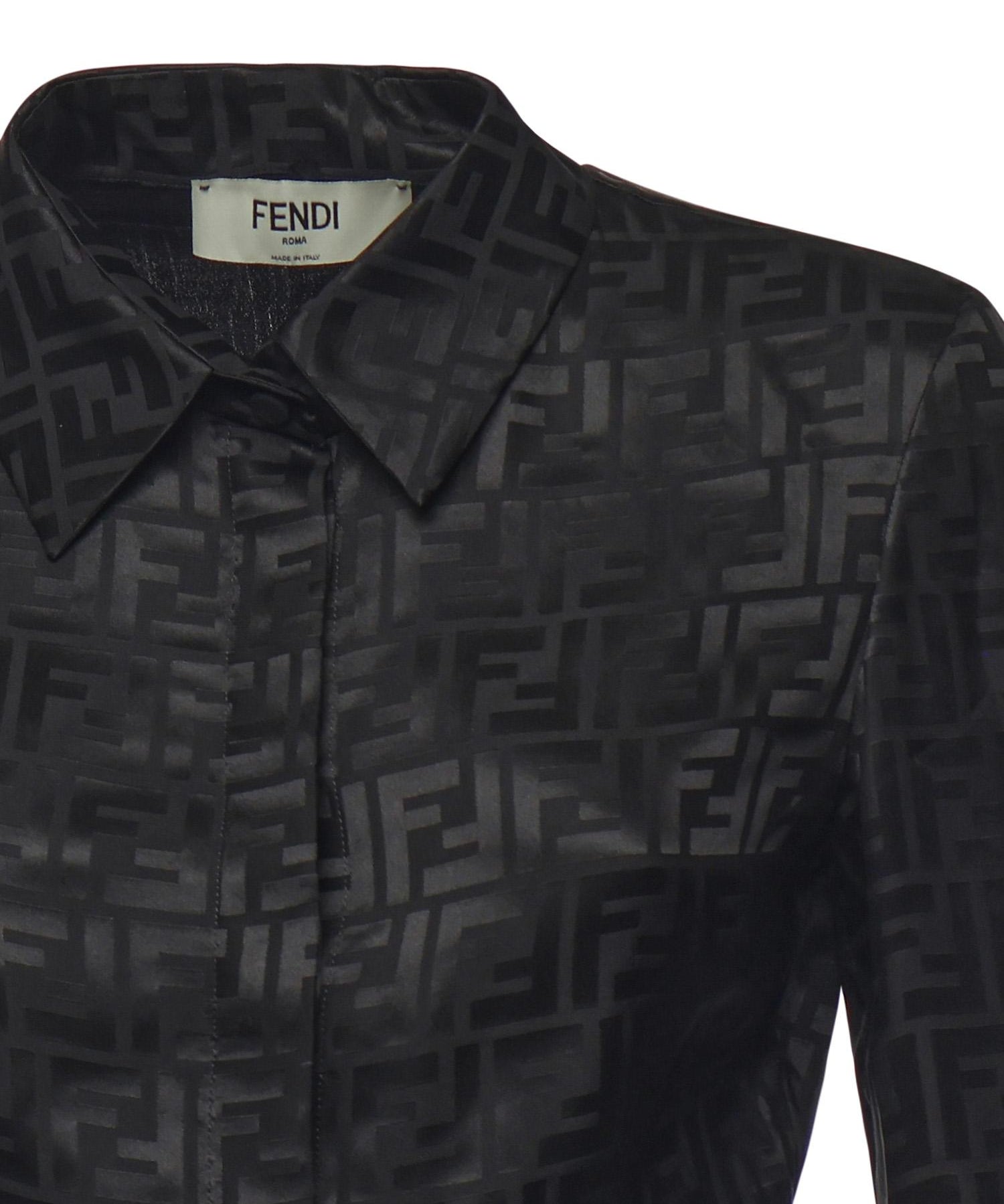Camicia cropped in seta FF jacquard FS7994 AJ0ZF0GME FENDI 