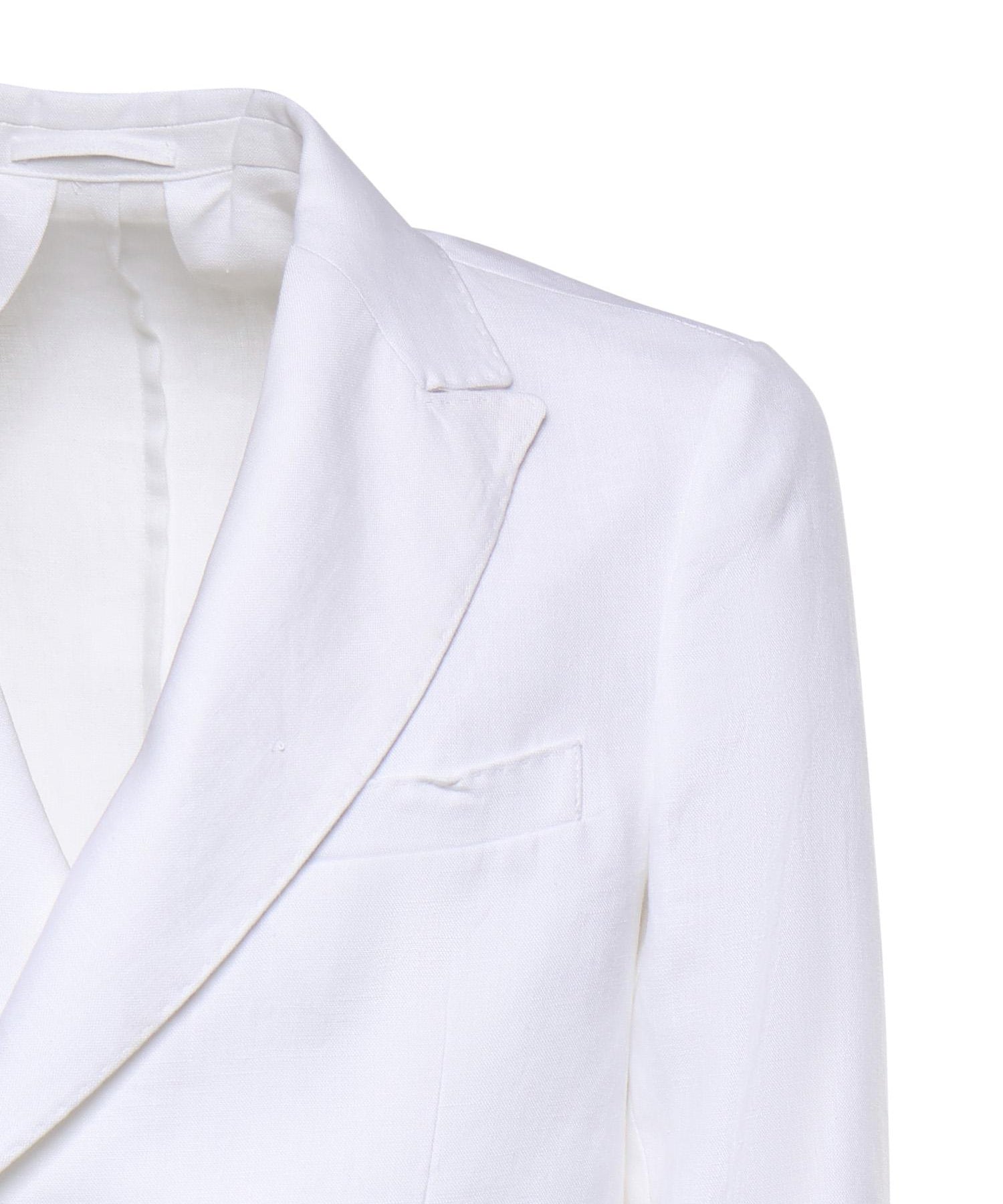 Blazer doppiopetto in lino MCAUS3259S26 282 MICHAEL COAL 