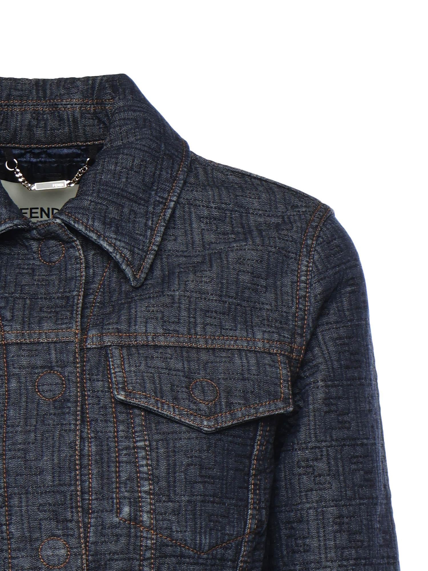 Giacca in denim FF jacquard FLF834 AW82F1UKI FENDI 