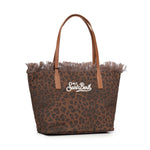 Borsa City Medium in canvas con stampa animalier CBMF001 00588L MC2 SAINT BARTH 