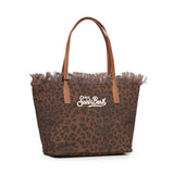 Borsa City Medium in canvas con stampa animalier CBMF001 00588L MC2 SAINT BARTH 