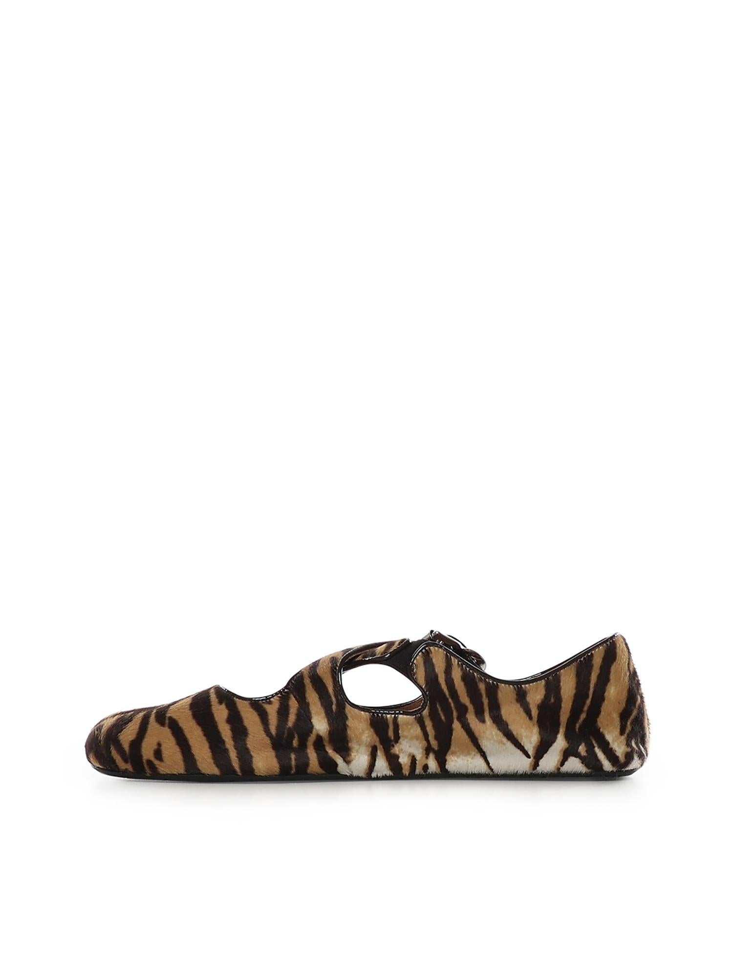 Ballerine incrociate in cavallino AA3A046I105 113 ALAIA 