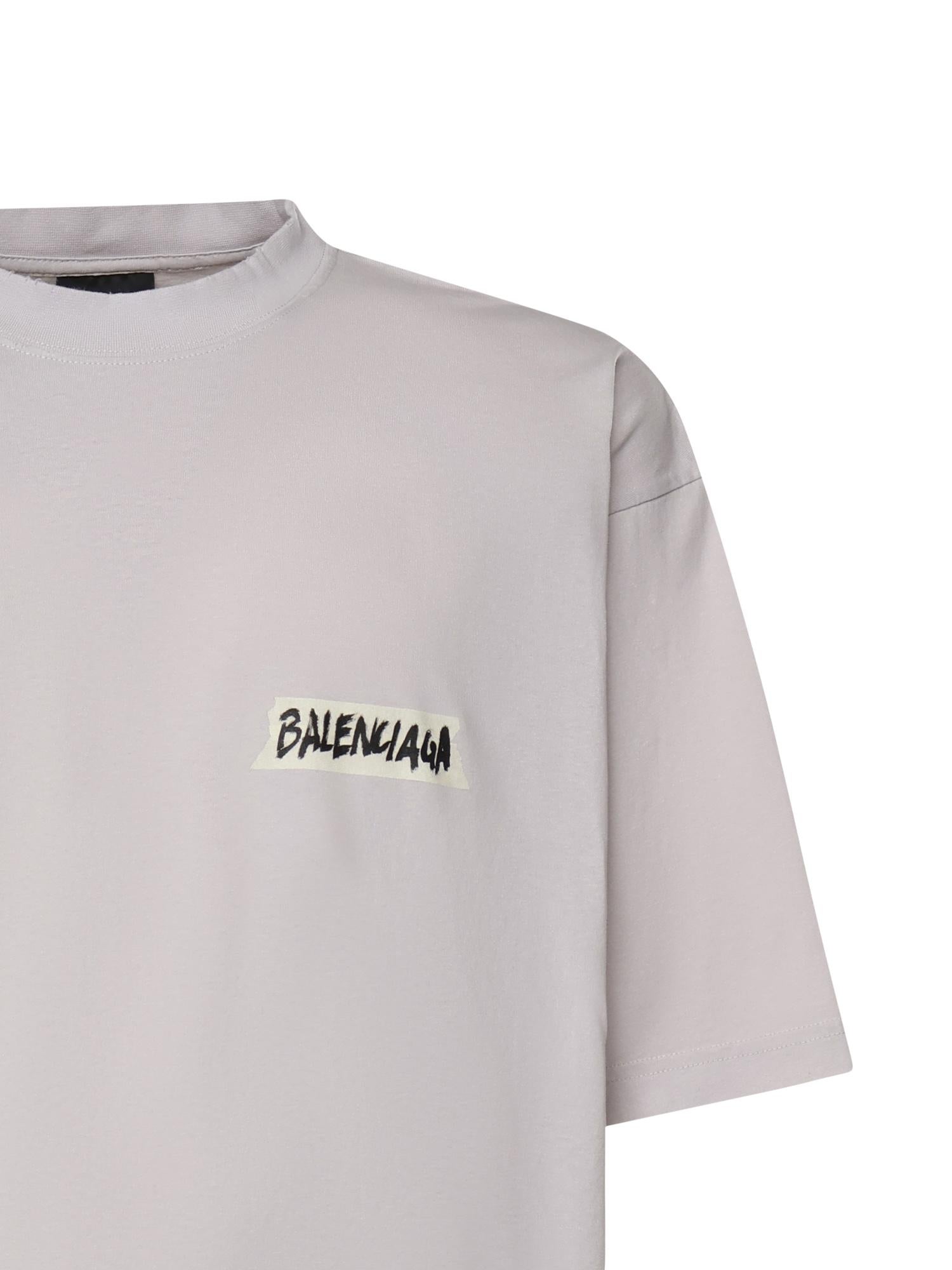 T-Shirt Masking Tape in jersey 764235 TTVL69012 BALENCIAGA 