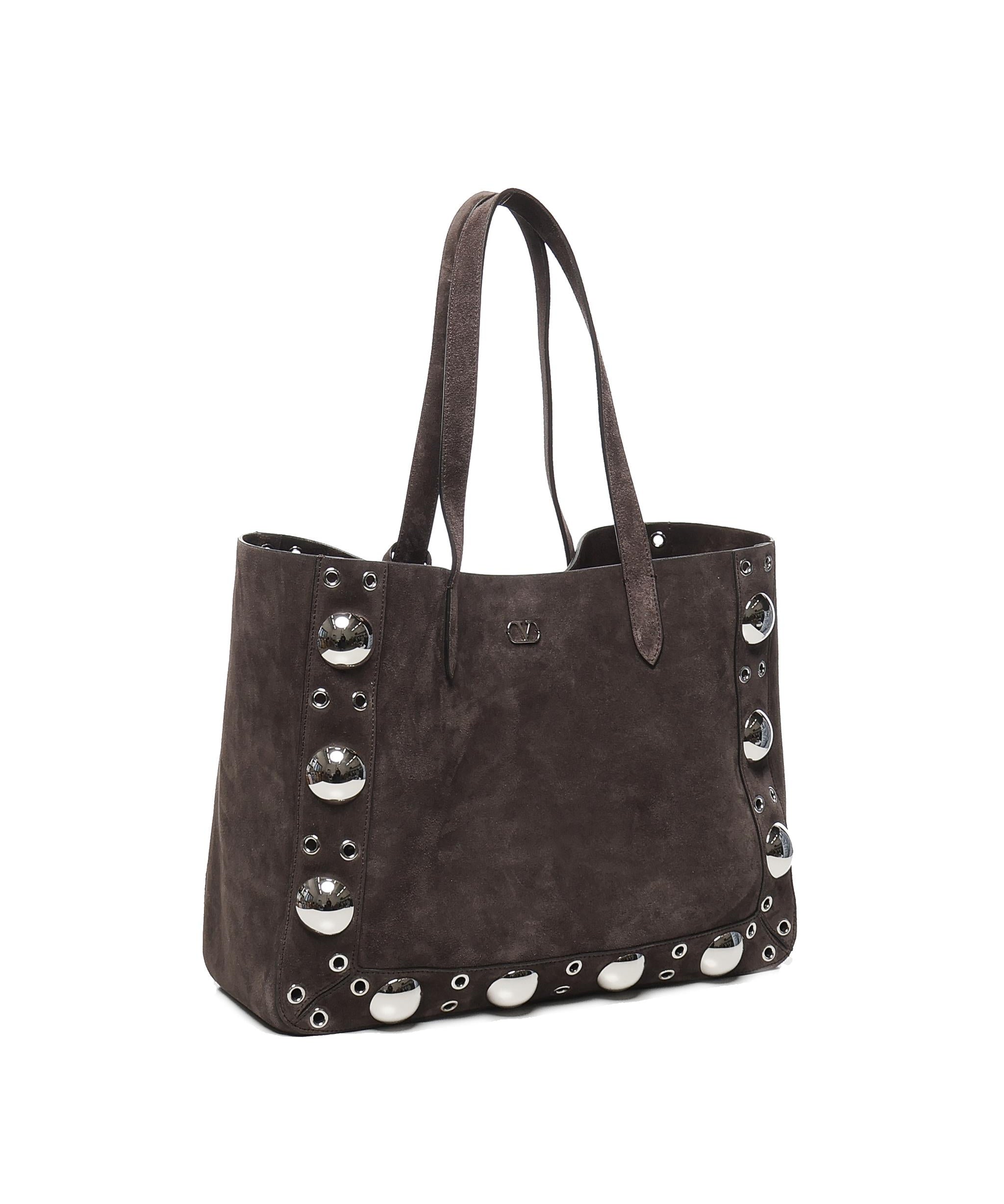 Borsa tote Nellcote media in suede 6W0B0R79 JET0TO VALENTINO GARAVANI 