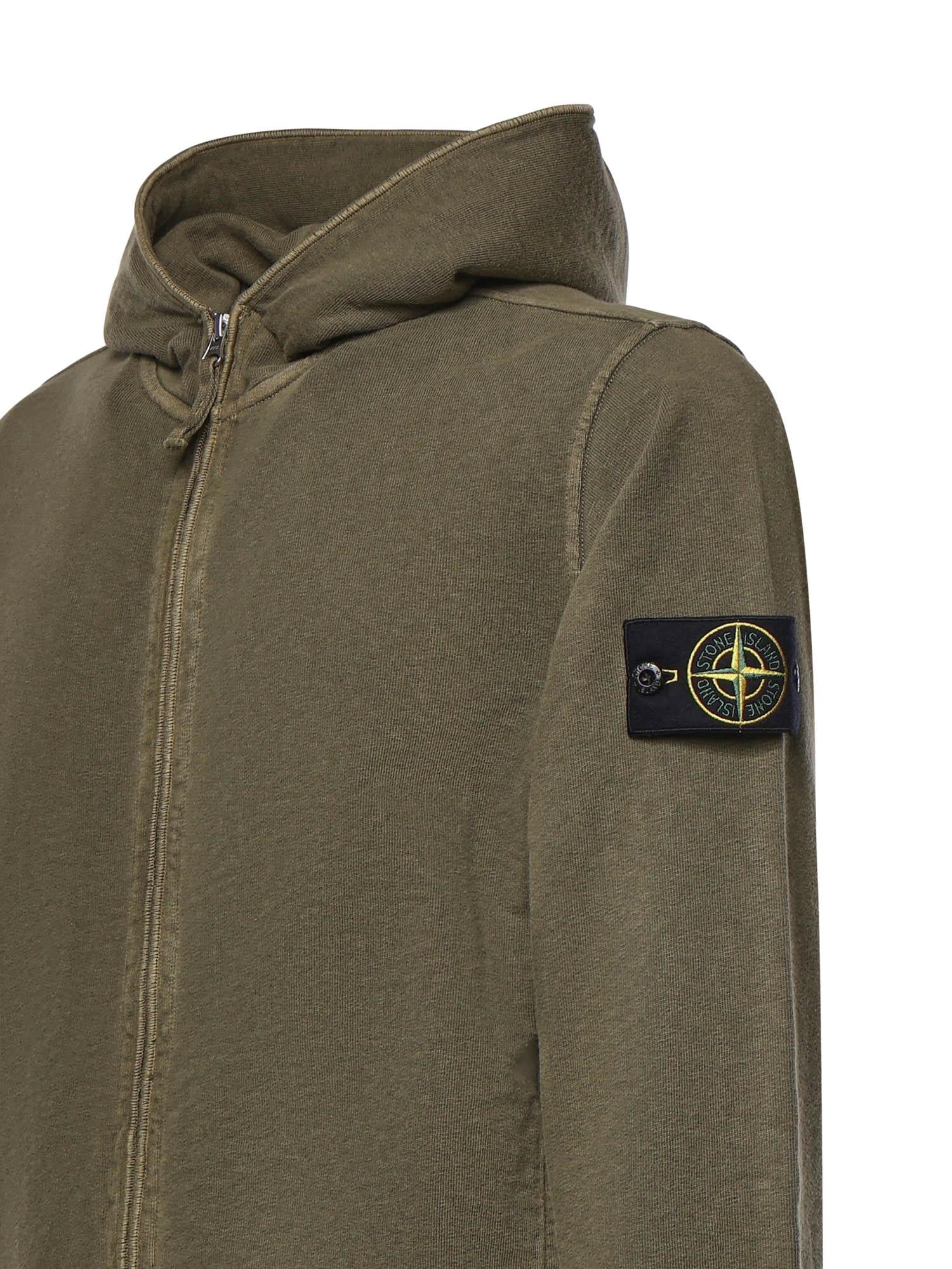 Felpa in cotone malfilé con logo L1S156100032 S0060V015G STONE ISLAND 