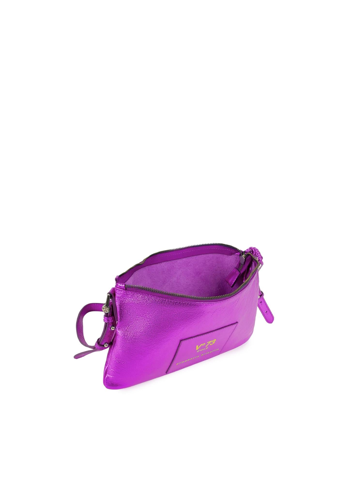 Borsa a tracolla in pelle con logo 73BP9VT03 LOLLI POPPOP PINK V° 73 