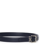 Cintura con doppio Gancini in pelle 230346 786277005 FERRAGAMO 